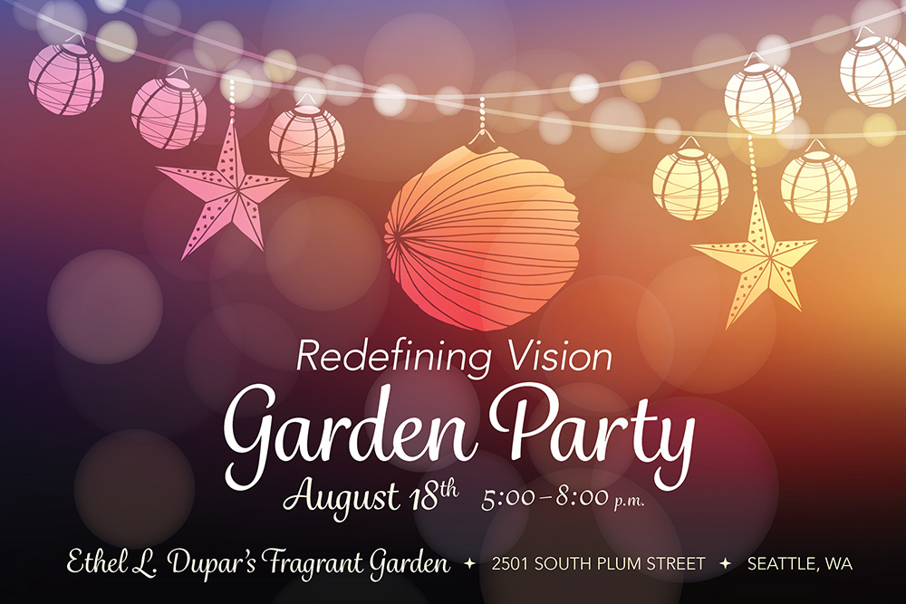 2016 Redefining Vision Garden Party graphic