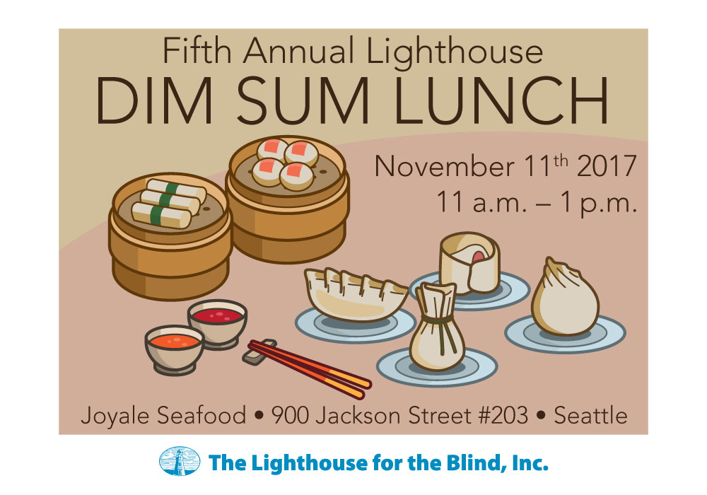 Dim Sum lunch graphic with dumplings