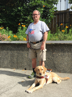 Kevin Jones and his guide dog Clarissa