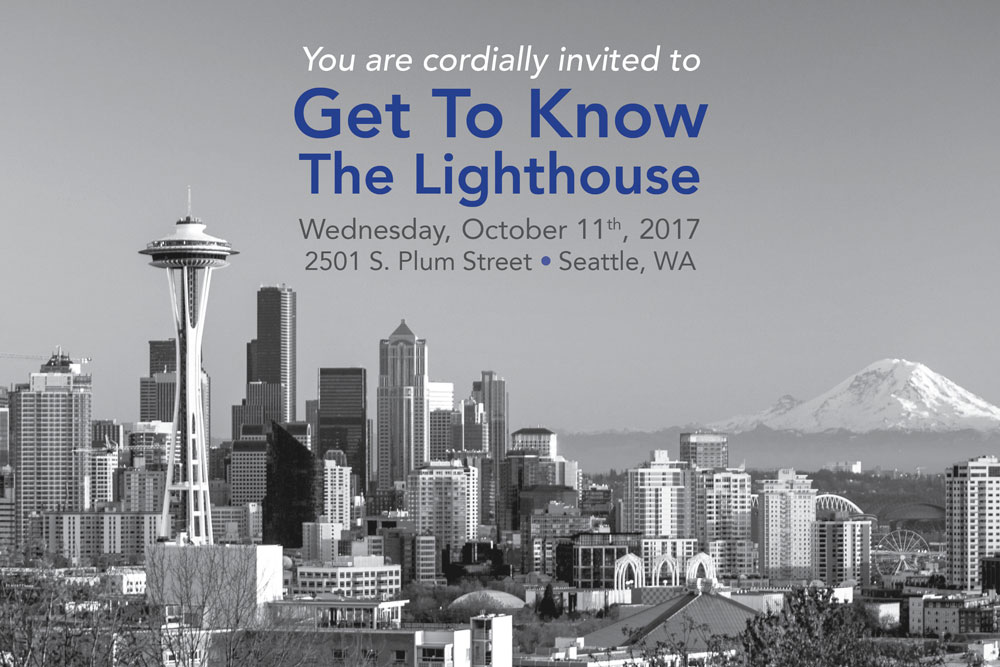 Get to Know the Lighthouse graphic with Seattle skyline