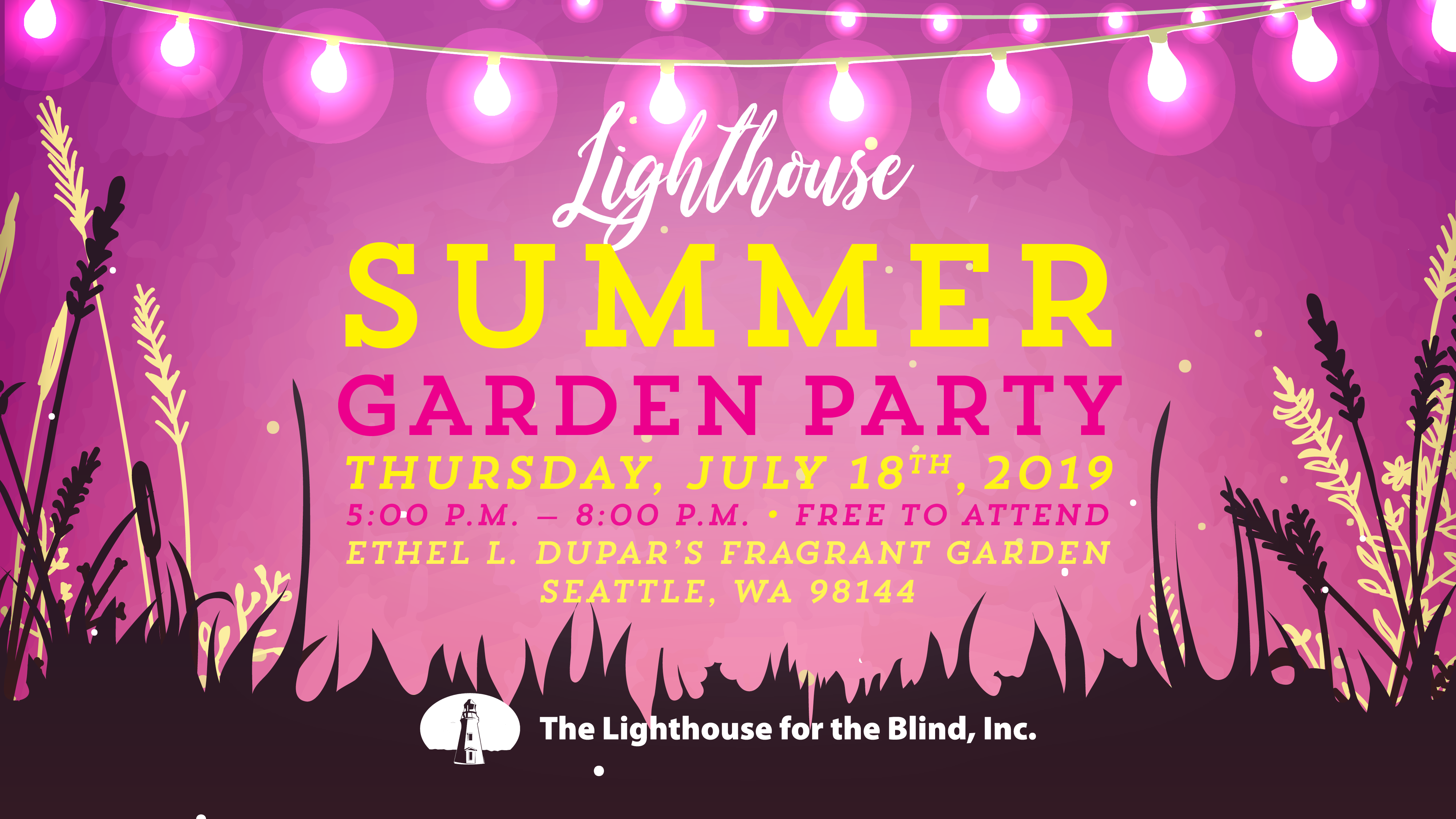 Lighthouse Summer Garden Party graphic