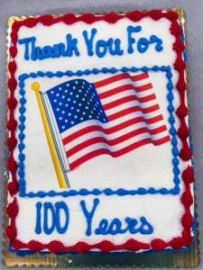 Thank you for 100 years cake