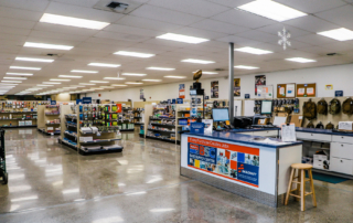 Inside view of a Base Supply Center store.