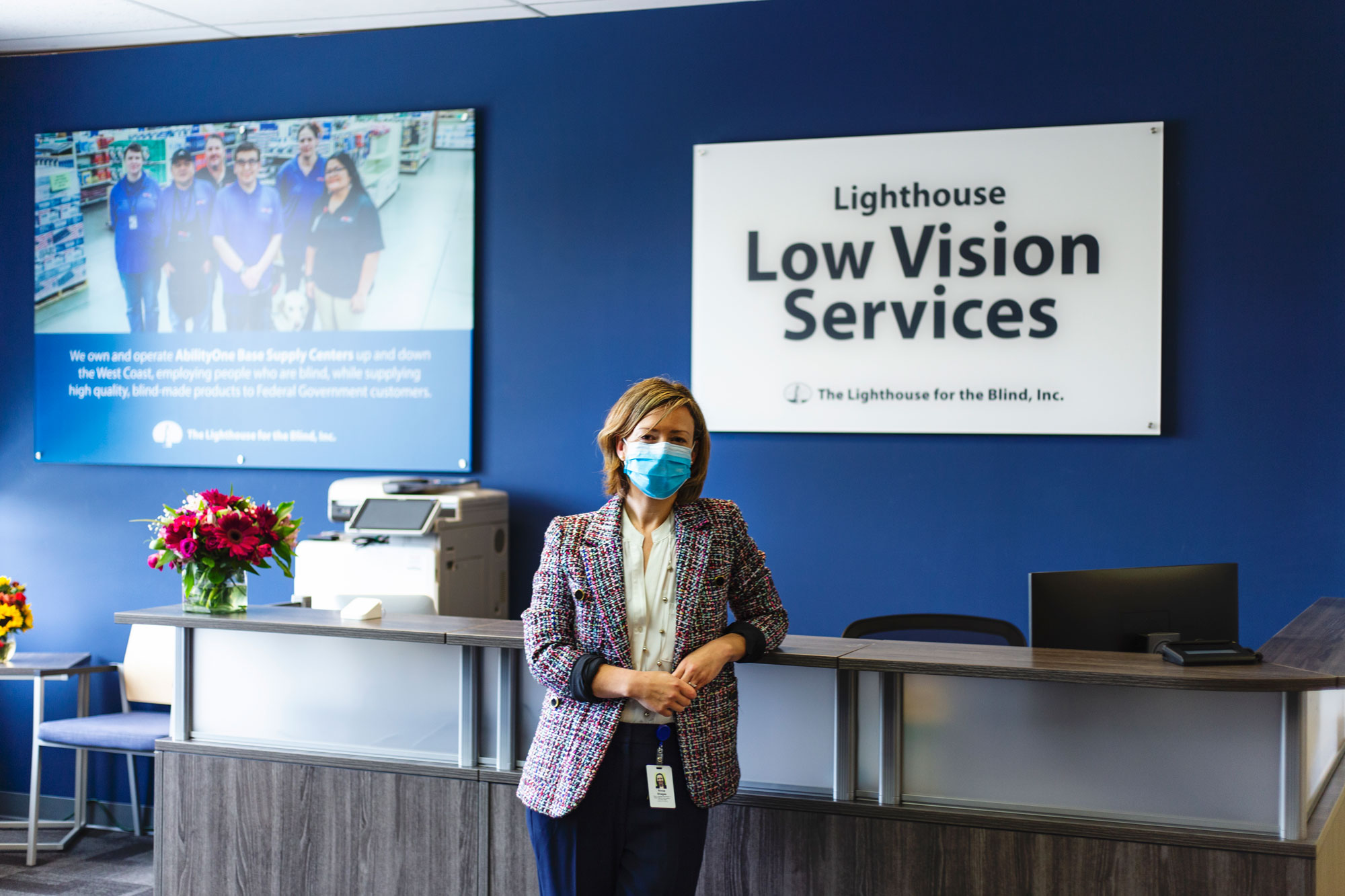 Dr. Shagas in the Low Vision Clinic