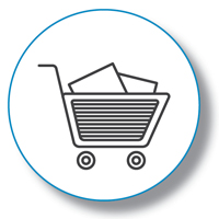 Icon of shopping cart