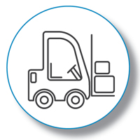 Icon of forklift