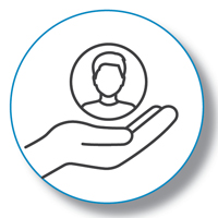 Icon of hands giving