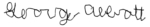 George Abbott signature