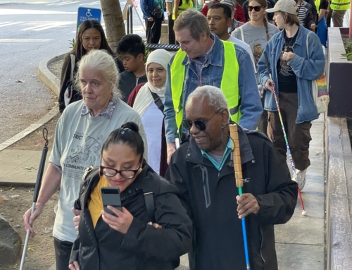 100 People Joined the White Cane Day Walk, Illustrating the Power of Independence