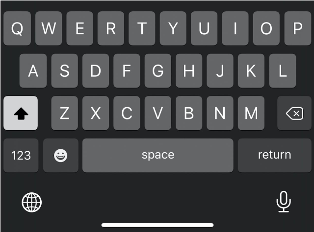 iPhone keyboard graphic