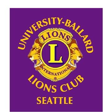 University-Ballard Lions Club logo with Lions in the logo providing workplace accessibility for people who are blind