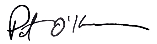 Pat O'Hara signature graphic